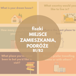 J.angielski - fiszki - podróżowanie i dom, poziom B1/B2