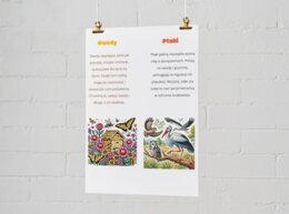 Plakaty edukacyjne. Życie w lesie. Wody. Owady. Ptaki. Nie śmieć w lesie. Każda kropla jest cenna. Ratujmy drzewa.