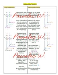 DODAWANIE i ODEJMOWANIE PISEMNE - plakat, kl. 4, kl. 5, kl. 6, kl.7