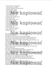 Karta pracy: Mastering the Perfect & Past Tenses B2/B2+