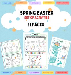 Spring Easter set of activities/ Wiosna Wielkanoc zestaw zadań dla przedszkola, na zajęcia rewalidadyjne/ rewalidacja indywidualna, dobre dla SPE