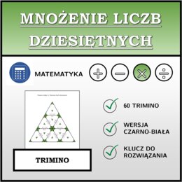 Trimino - Mnożenie liczb dziesiętnych | matematyka