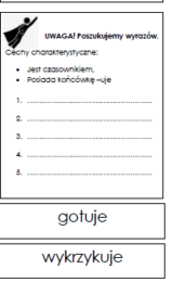 Czasownik - poszukiwacze po sali