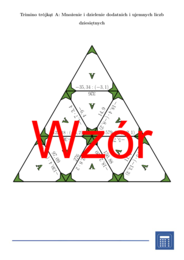 Trimino - Mnożenie i dzielenie dodatnich i ujemnych liczb dziesiętnych | matematyka
