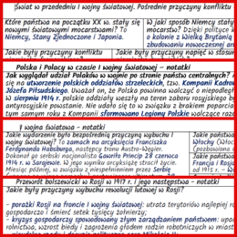 Europa w dobie I wojny światowej. NOTATKI
