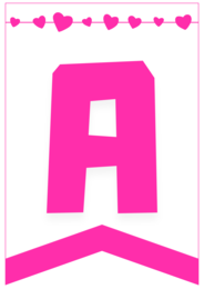 Walentynki - girlanda (wersja różowa)