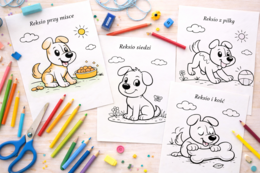 Pokoloruj Reksia. [Kolorowanki]