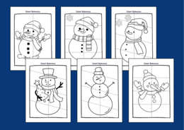 DZIEŃ BAŁWANA – Dzień Bałwanka – zima – UKŁADANKA – układanki – puzzle – kolorowanki - kolorowanka – 12 szt. – biblioteka – świetlica – przedszkole