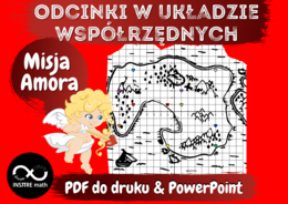 Walentynkowa Misja Amora. Odcinki w układzie współrzędnych. Walentynki + układ współrzędnych.