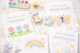 Wiosenne ślady paluszków – malowanki sensoryczne