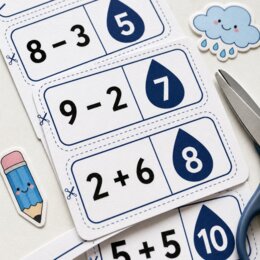 Matematyczne domino. Krople i działania