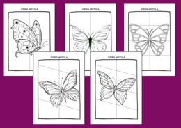 DZIEŃ MOTYLA – układanki – układanka – puzzle – kolorowanka – kolorowanki – 10 szt. – WIOSNA – biblioteka – świetlica – przedszkole