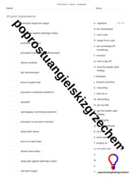 Focus 2 – Unit 6 – testy