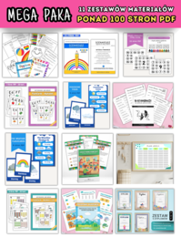 Mega Zestaw Materiałów Dydaktycznych. Przedszkole & klasy 1-3. Ponad 300 stron PDF / 13 zestawów
