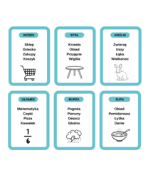 Gra taboo- zestaw "ó", "u" (18 kart)