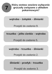 Stacje zadaniowe - układ pokarmowy i składniki pokarmowe