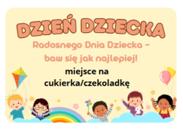 Kartka na Dzień Dziecka z miejscem na słodki upominek