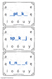 Na tropie samogłosek – utrwalanie czytania