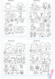 Kolorowanka XXL „Deszczowy dzień”