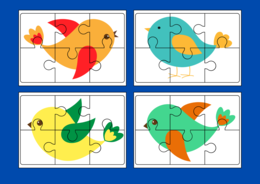 DZIEŃ PTAKÓW – puzzle –EKOLOGIA – wiosna – biblioteka – przedszkole – świetlica – 8 wersji