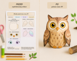Zbuduj papierową sowę 3D