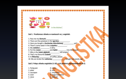 In the kitchen - ćwiczenia związane z kuchnią i gotowaniem+ klucz