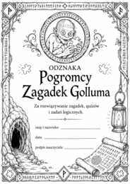 Certyfikaty/ Dyplomy inspirowane lekturą "Hobbit" czarno-białe