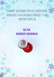PAKIET MATERIAŁÓW NA GRUDZIEŃ WEDŁUG KALENDARZA ŚWIĄT I DNI NIETYPOWYCH.