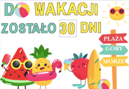 "Odliczamy do Wakacji – Dzień po Dniu!" Kolorowa gazetka, która każdego dnia przypomina dzieciom, ile jeszcze zostało do wakacji! 🎒☀️ Zestaw zawiera aż 68 stron do druku – cyfry do codziennej zmiany, wakacyjne dekoracje i urocze ilustracje owoców, słońca