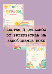 Dyplomy dla Przedszkolaków – 3 Kolorowe Wzory PDF do Druku