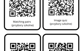 Super Heroes 1 - Unit 1 - Time for school - przybory szkolne + kolory - kody QR Wordwall