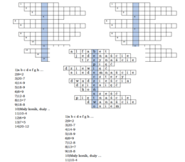 Matematyczny logogryf dla klasy 2 z hasłem Bezpieczeństwo
