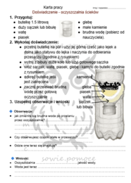 Doświadczenie - oczyszczalnia ścieków