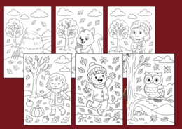 🍁Jesienne kolorowanki – zestaw 22 ilustracji do druku 🍂 - jesień