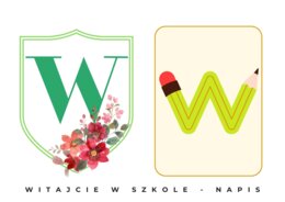 Witajcie w szkole - litery/napis - gazetka