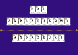 ANDRZEJKI – biblioteka – świetlica – przedszkole – GIRLANDA – gazetka – wersja 2