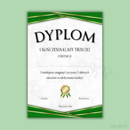 Dyplomy Ukończenia Klasy Trzeciej - zestaw