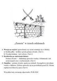 Zemsta - kartkówki z treści