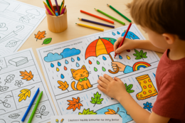 Kolorowanka XXL „Deszczowy dzień”