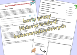 Karta pracy: Historia tradycji bożonarodzeniowych dla klas 4-8