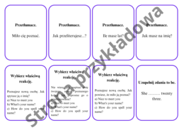 Brainy 4 unit 1 karty powtórkowe do gier
