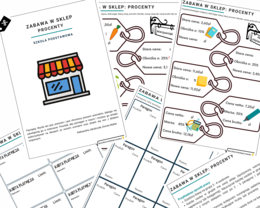 Procenty - gra: zabawa w sklep