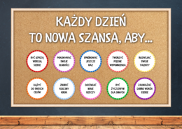 Każdy dzień to nowa szansa, aby... - motywacyjna gazetka szkolna