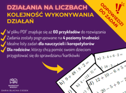 🧮 Kolejność wykonywania działań – 60 zadań + ODPOWIEDZI! Dla kl. 4-6