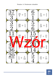 Domino - Dodawanie ułamków | matematyka