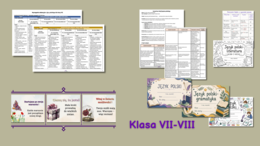 Scenariusz pierwszej lekcji języka polskiego w klasach VII–VIII | wymagania edukacyjne | prezentacja | karty pracy
