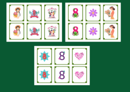 DZIEŃ KOBIET – memory – 36 szt. – biblioteka – świetlica – przedszkole