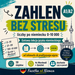 Zahlen ohne Stress – liczby po niemiecku 0–10 000 | gotowa lekcja A1/A2