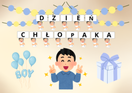 Dzień Chłopaka - Girlanda, Napis na tablicę