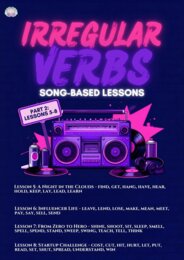 Irregular Verbs Through Music: Part 2 (Lekcje 5–8)